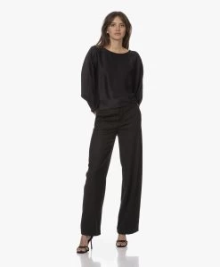 Drykorn Nialini Viscosemix Blouse Met Vleermuismouwen - Zwart -Kleding Series Winkel 46963096 532a 46ab 9b75 93a36519d794 65