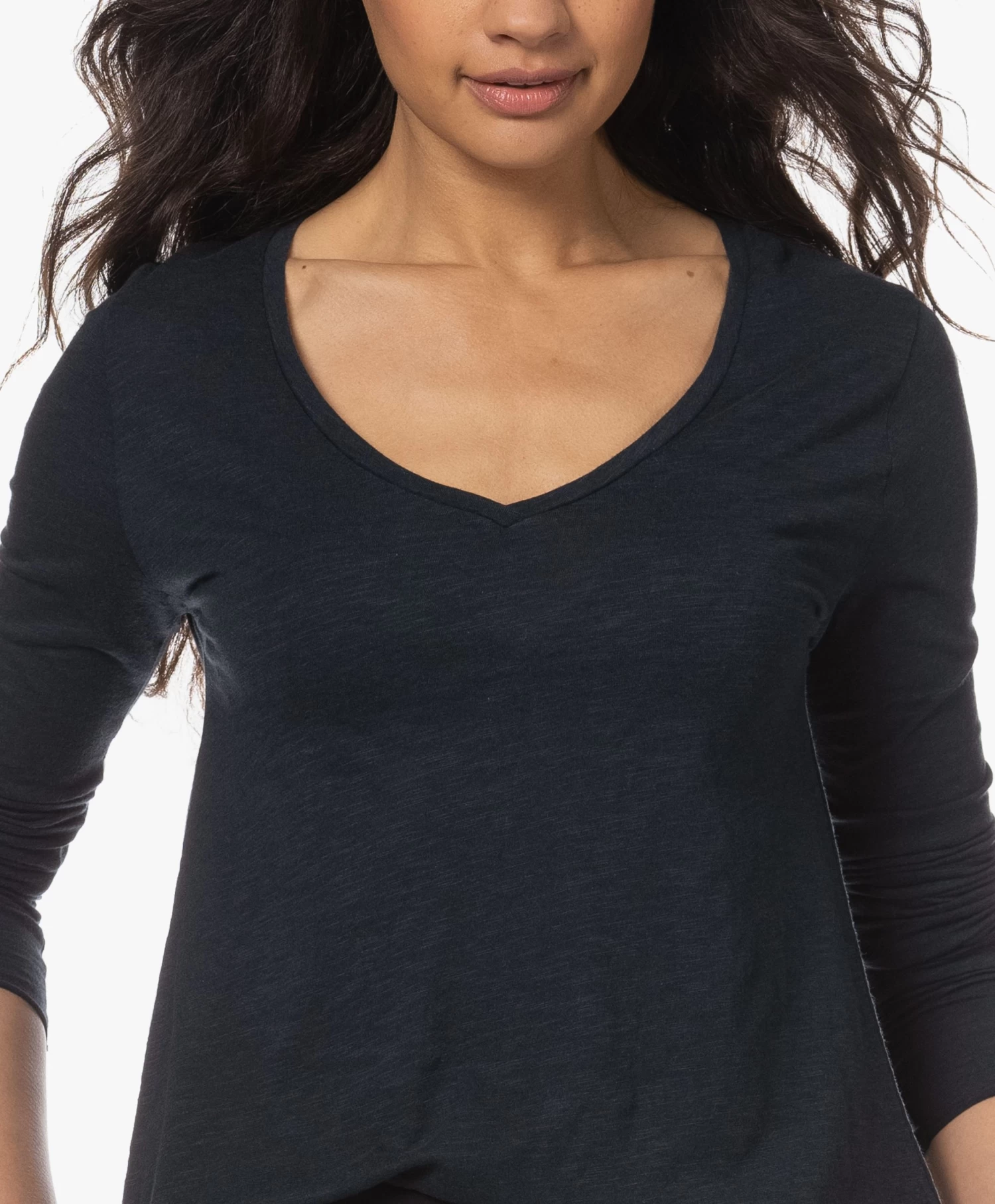 American Vintage Jacksonville V-Hals Longsleeve - Navy 7 American Vintage Jacksonville V-Hals Longsleeve - Navy - Afbeelding 7