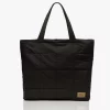 Japantky &Gold Bagy Xl Doorgestikte Puffer Shopper - Diepzwart