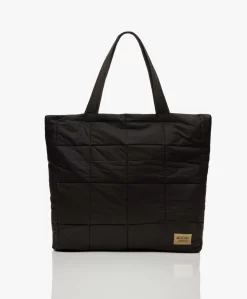 Japantky &Gold Bagy Xl Doorgestikte Puffer Shopper - Diepzwart
