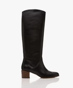 Vanessa Bruno Hoge Leren Laarzen - Zwart