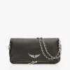 Zadig & Voltaire Rock Leren Schoudertas/Clutch - Zwart