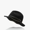 Rag & Bone Wollen Floppy Fedora Packable Hoed- Zwart Mêlee