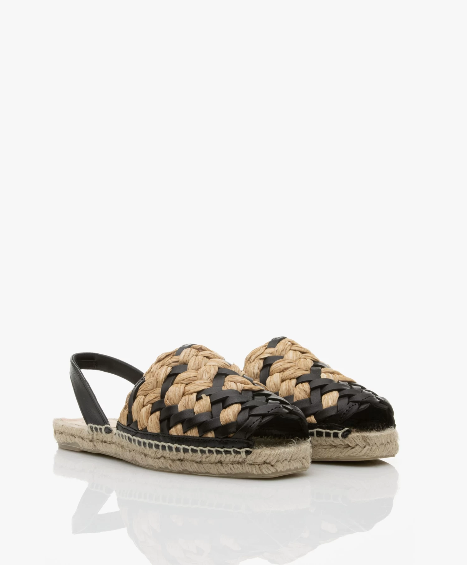 Castañer Pomila Slingback Espadrilles - Naturel/Zwart 4 Castañer Pomila Slingback Espadrilles - Naturel/Zwart - Afbeelding 4