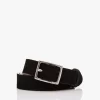 Rag & Bone Baby Boyfriend Suède Leren Riem - Zwart