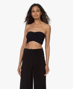 Norma Kamali Crêpe Jersey Bandeau Top - Midnight