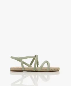 Castañer Pascal Suède Leren Sandalen - Verde Hoja