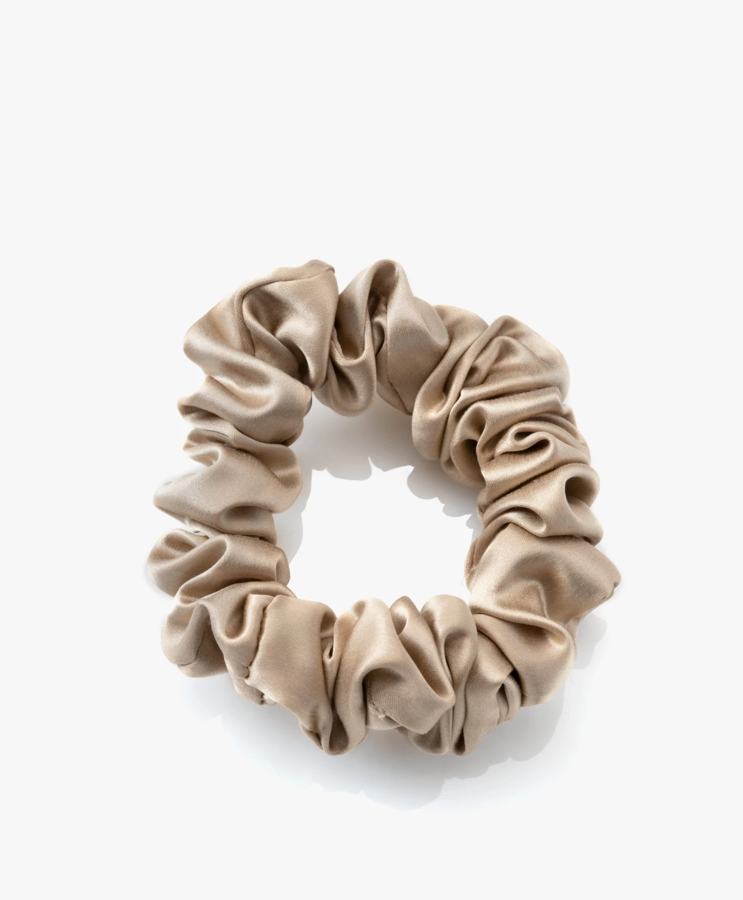 By Dariia Day Mulberry Zijden Scrunchie Small - French Beige 2 By Dariia Day Mulberry Zijden Scrunchie Small - French Beige - Afbeelding 2