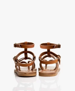 K. Jacques St. Tropez Larissa Leren Sandalen Met Studs - Bruin -Kleding Series Winkel 67920ea9 84cd 4dc2 be7d 374d7a312705 scaled