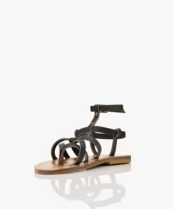 K. Jacques St. Tropez Larissa Leren Sandalen Met Studs - Marine -Kleding Series Winkel 6b28568e 20d1 4da5 8a37 c1963e547127 337 scaled