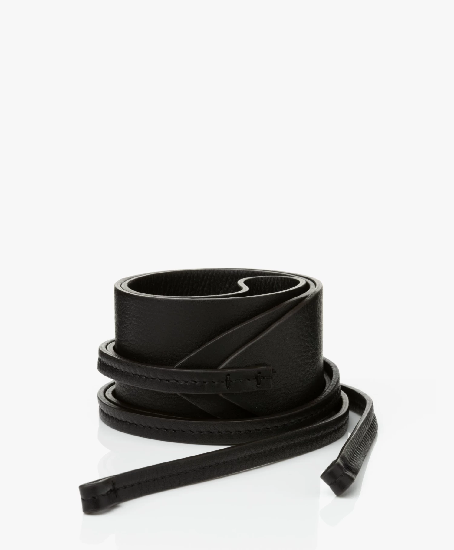 Pomandère Leren Wikkel Tailleriem - Zwart 4 Pomandère Leren Wikkel Tailleriem - Zwart - Afbeelding 4