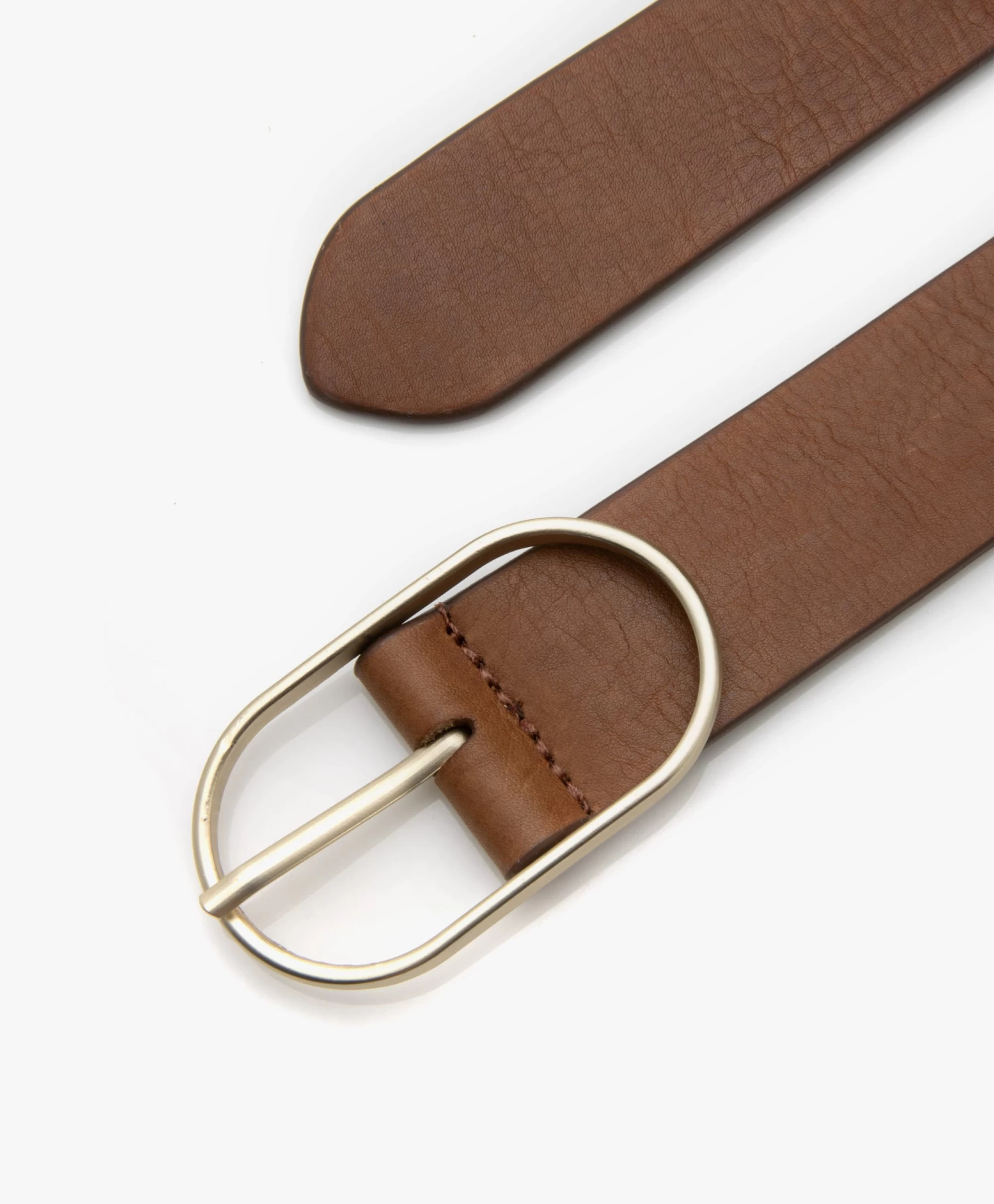 By-Bar Bella Leren Riem Met Ovale Gesp - Cognac 5 By-Bar Bella Leren Riem Met Ovale Gesp - Cognac - Afbeelding 5