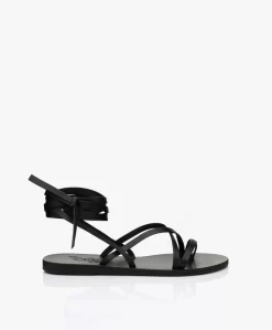 Ancient Greek Sandals Morfi Leren Sandalen - Zwart