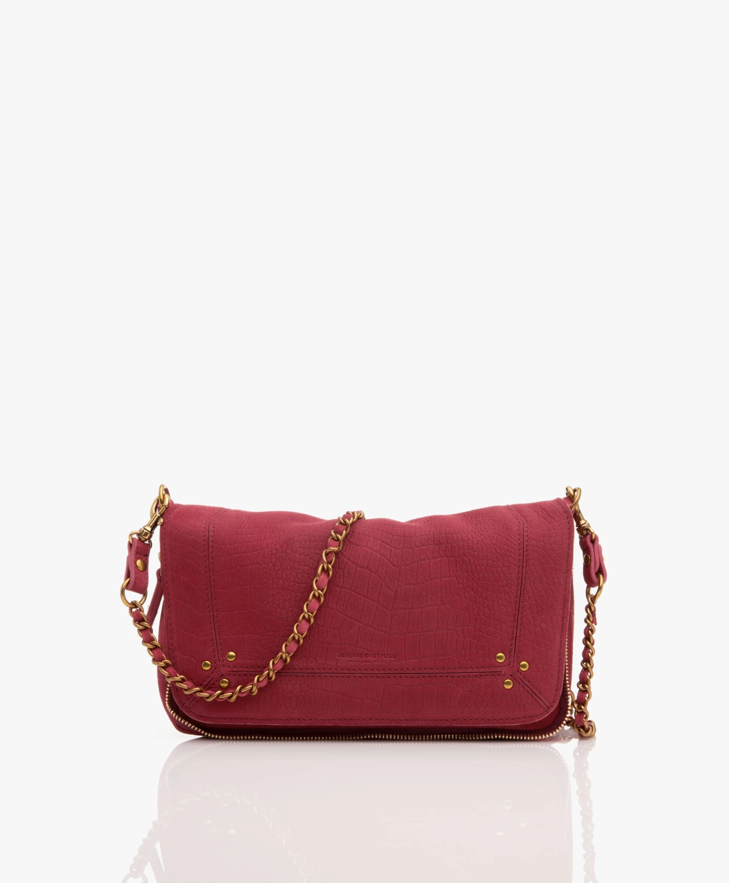 Jérôme Dreyfuss Jerome Dreyfuss Bobi S Schouder/Cross-Body Tas In Taurillon/Geitenleer - Imprime Croco Framboise 1 Jérôme Dreyfuss Jerome Dreyfuss Bobi S Schouder/Cross-Body Tas In Taurillon/Geitenleer - Imprime Croco Framboise