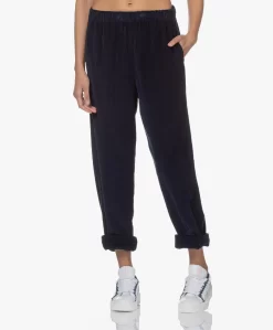 American Vintage Padow Loose-Fit Corduroy Broek - Navy