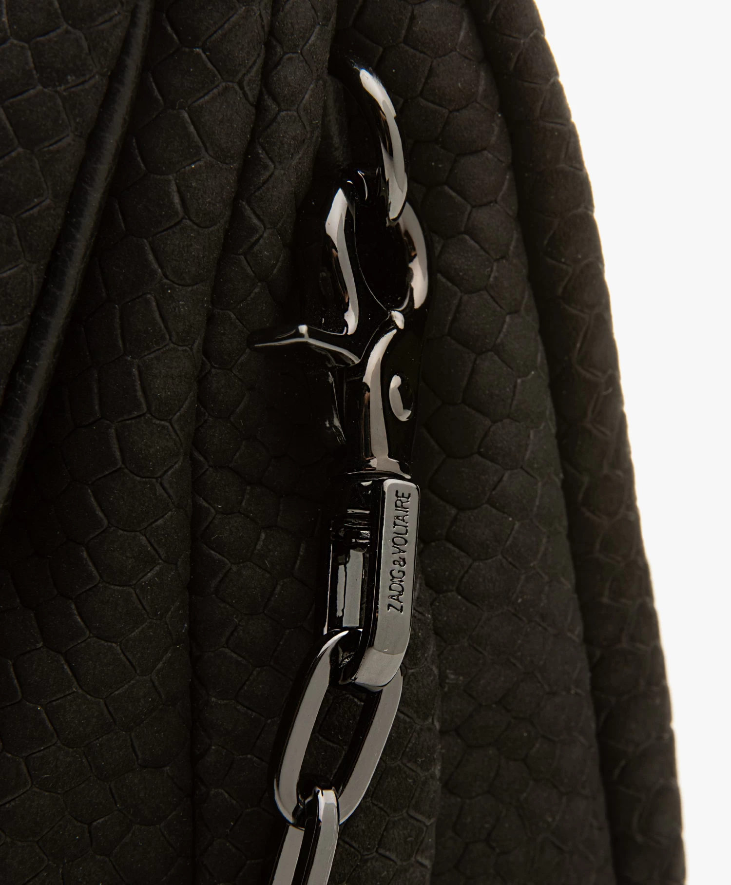 Zadig & Voltaire Rocky Soft Savage Leren Schoudertas - Zwart 7 Zadig & Voltaire Rocky Soft Savage Leren Schoudertas - Zwart - Afbeelding 7