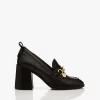 See By Chloé Aryel Leren Loafers Met Blokhak - Zwart