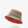 Baindoux Giza Katoen French Terry Reversible Bucket Hat - Zand