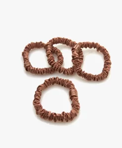 Slip™ 4-Pack Skinnies Zijden Scrunchies - Copper