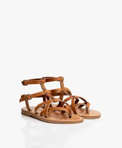 K. Jacques St. Tropez Larissa Leren Sandalen Met Studs - Bruin -Kleding Series Winkel 85ba1a70 c81a 4e84 9b4b 037f506a436d scaled