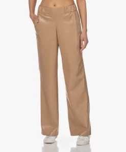 Anine Bing Koa Faux Leren Loose-Fit Broek - Butterscotch