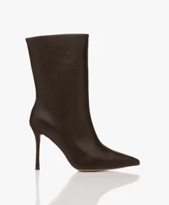 Alias Mae Bosley Leren Stilettohak Enkellaarzen - Choc