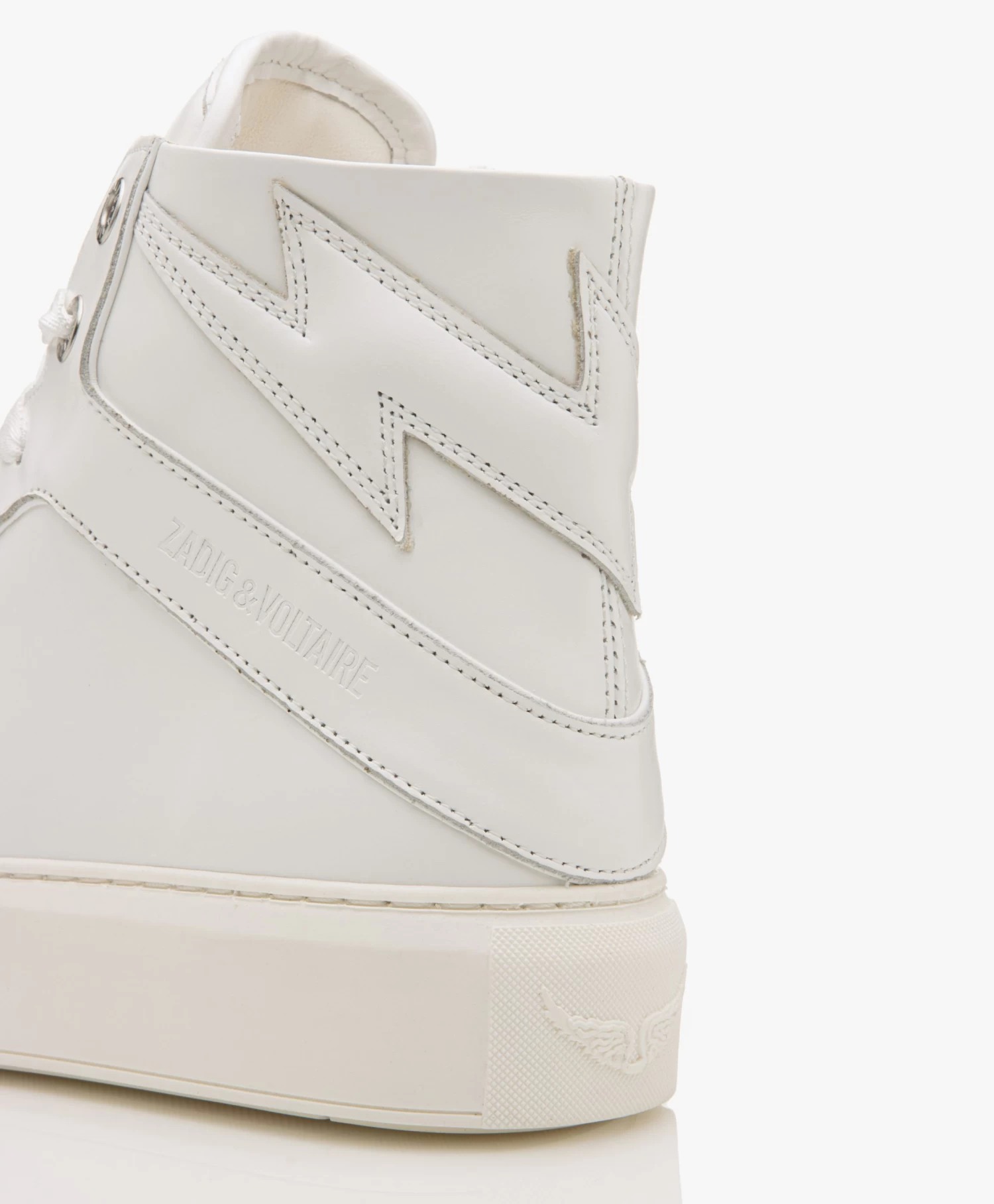 Zadig & Voltaire High Flash Leren Platform Sneakers - Wit 10 Zadig & Voltaire High Flash Leren Platform Sneakers - Wit - Afbeelding 10
