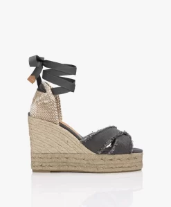 Castañer Bluma 11Cm Sleehak Espadrilles - Charcoal