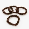 Slip™ 4-Pack Skinnies Zijden Scrunchies - Donkerbruin