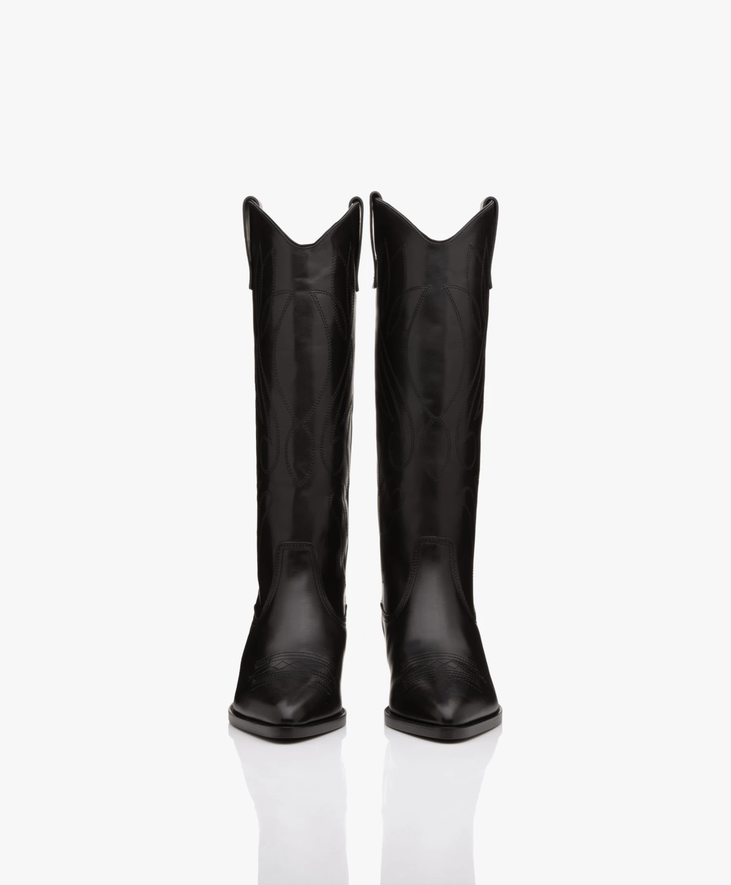 Closed Hoge Leren Cowboy Laarzen - Zwart 7 Closed Hoge Leren Cowboy Laarzen - Zwart - Afbeelding 7