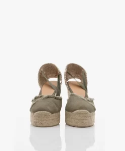 Castañer Clarina Raw Edge Sleehak Espadrilles - Olive -Kleding Series Winkel 94136d5d 2d22 4b49 a610 443cabc86d77 04 scaled