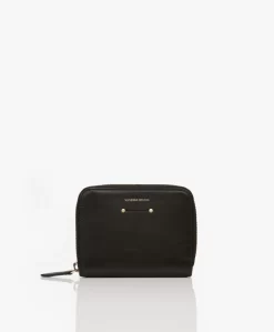 Vanessa Bruno Holly Leren Portemonnee Met Rits - Zwart