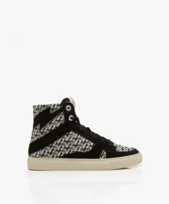 Zadig & Voltaire Zv1747 High Flash Monogram Sneakers - Zwart
