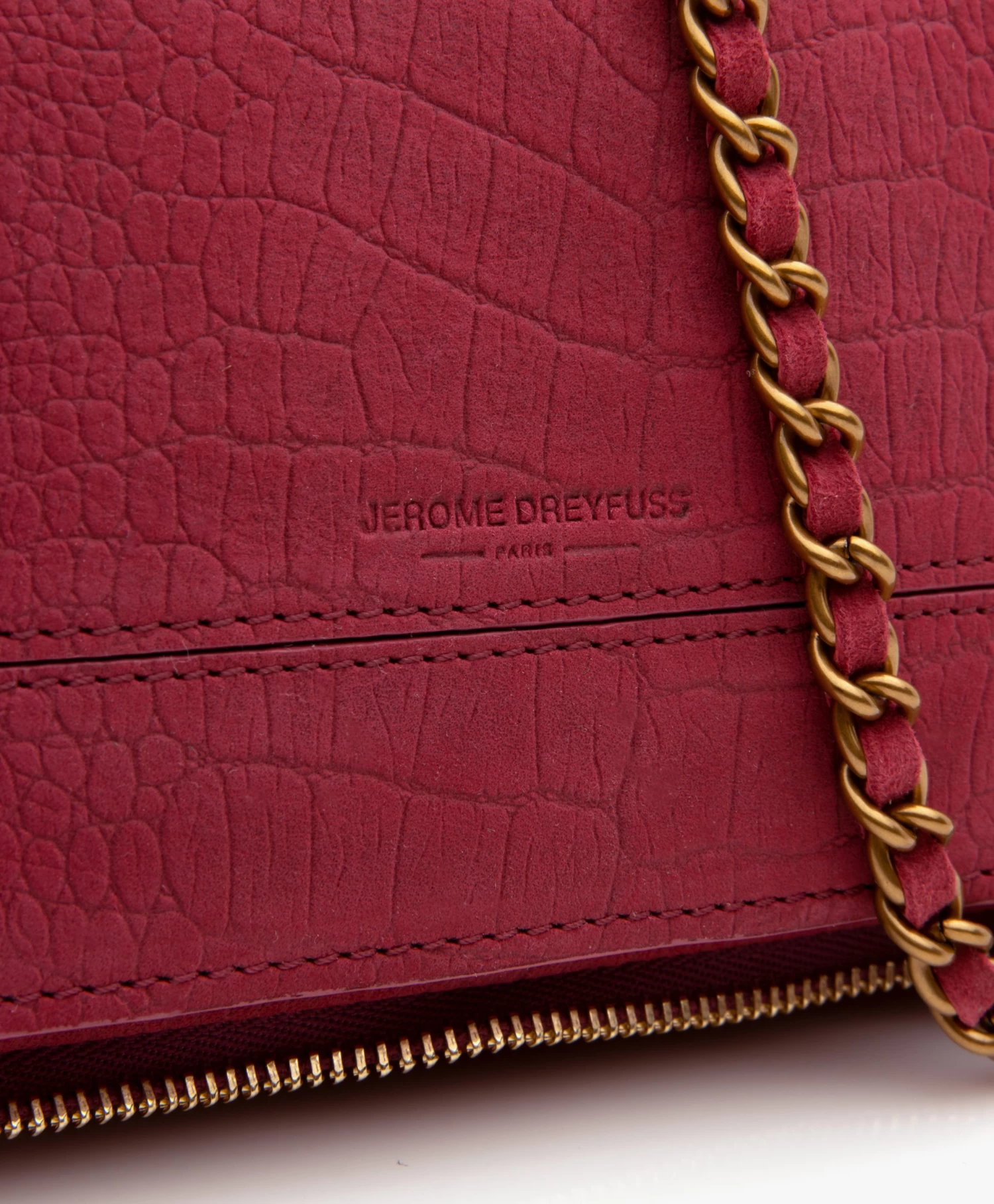 Jérôme Dreyfuss Jerome Dreyfuss Bobi S Schouder/Cross-Body Tas In Taurillon/Geitenleer - Imprime Croco Framboise 8 Jérôme Dreyfuss Jerome Dreyfuss Bobi S Schouder/Cross-Body Tas In Taurillon/Geitenleer - Imprime Croco Framboise - Afbeelding 8