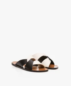 Atp Atelier Allai Leren Slippers - Ice White/Zwart -Kleding Series Winkel ATP Atelier Allai Ice WhiteBlack 166 scaled