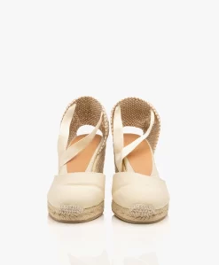 Castañer Carina 10Cm Canvas Sleehak Espadrilles - Ivoor -Kleding Series Winkel Castaer Carina Ivory 934 scaled