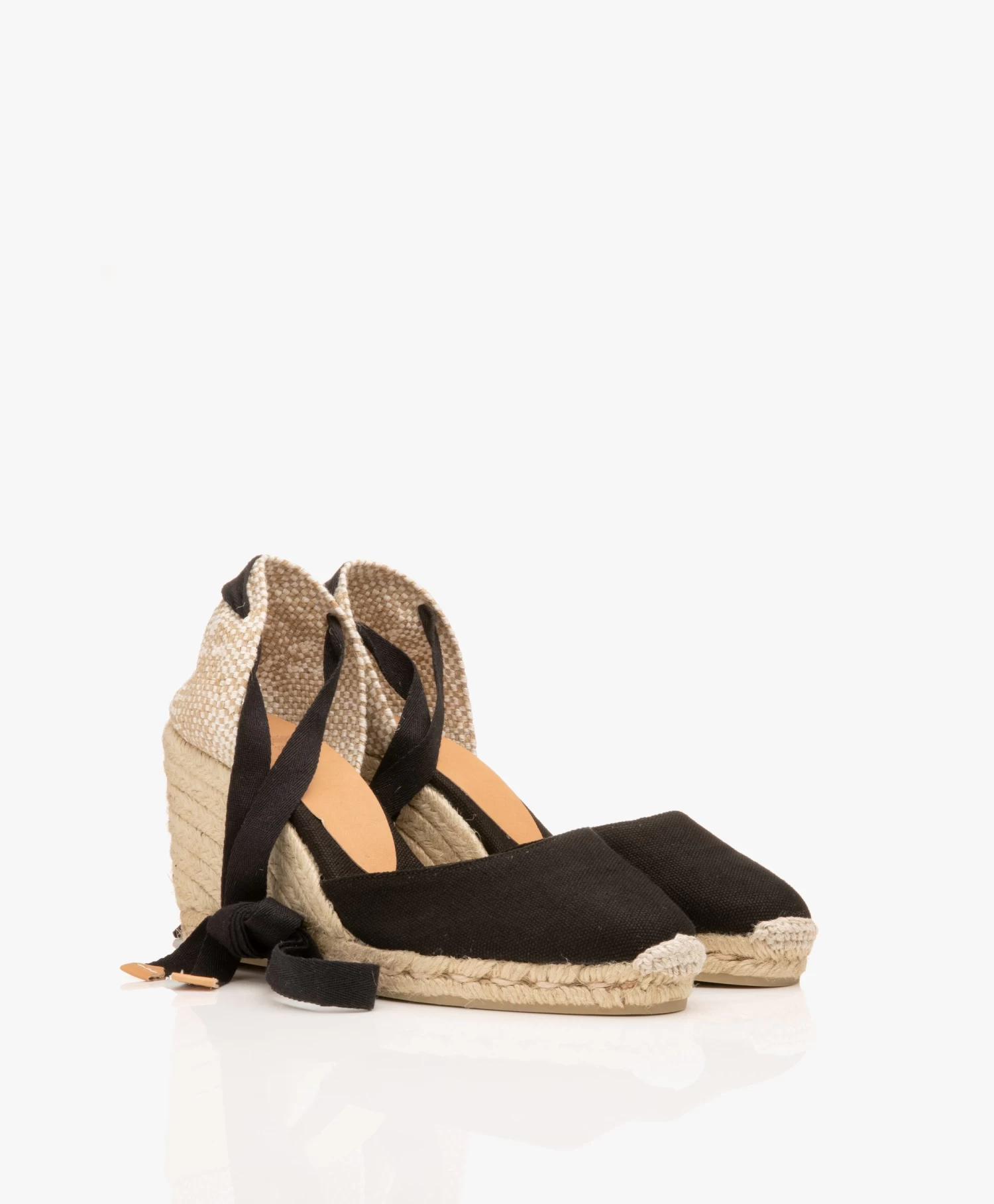 Castañer Carina 10Cm Canvas Sleehak Espadrilles - Zwart 2 Castañer Carina 10Cm Canvas Sleehak Espadrilles - Zwart - Afbeelding 2