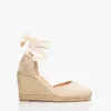 Castañer Carina 10Cm Canvas Sleehak Espadrilles - Ivoor