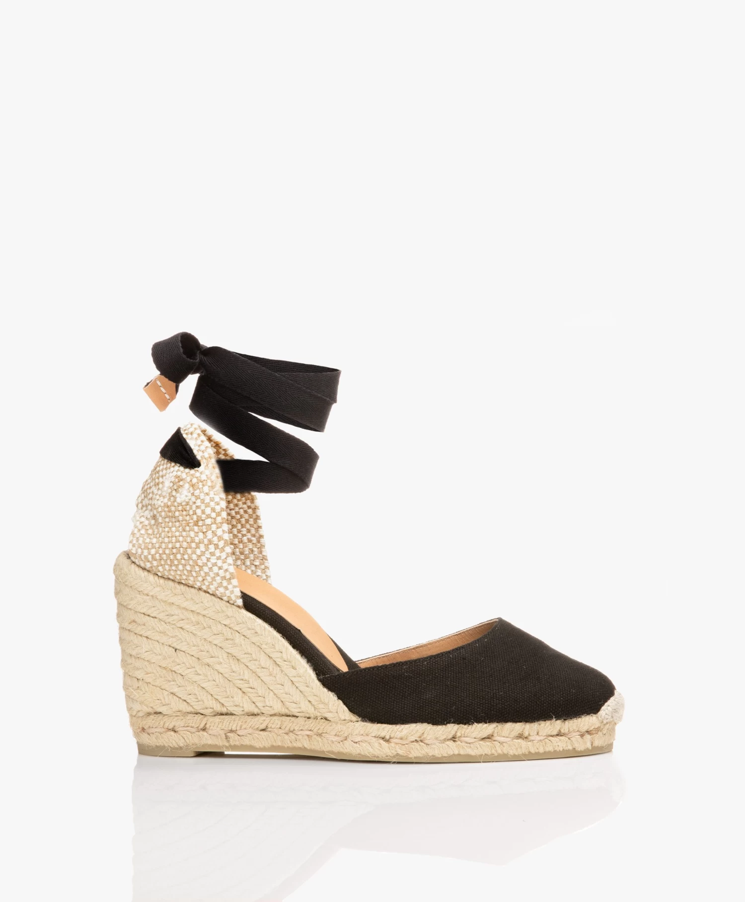 Castañer Carina 10Cm Canvas Sleehak Espadrilles - Zwart 4 Castañer Carina 10Cm Canvas Sleehak Espadrilles - Zwart - Afbeelding 4