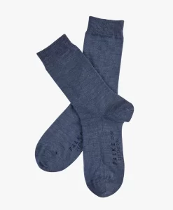 Falke Softmerino Sokken - Marine Mêlee -Kleding Series Winkel FALKE Softmerino Sokken Marine Mlee 02 scaled