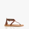 K. Jacques St. Tropez Buffon Leren Sandalen - Kastanjebruin