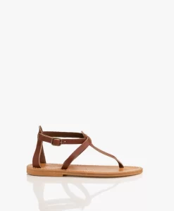 K. Jacques St. Tropez Buffon Leren Sandalen - Kastanjebruin