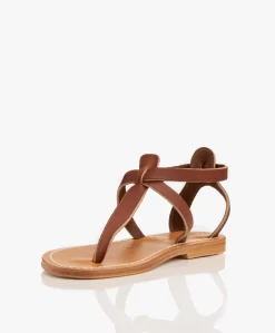 K. Jacques St. Tropez Buffon Leren Sandalen - Kastanjebruin -Kleding Series Winkel K Jacques St Tropez Buffon Leren Sandalen Kastanjebruin 5420 scaled