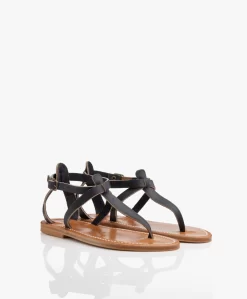 K. Jacques St. Tropez Buffon Leren Sandalen - Marine -Kleding Series Winkel K Jacques St Tropez Buffon Leren Sandalen Navy 2631 scaled