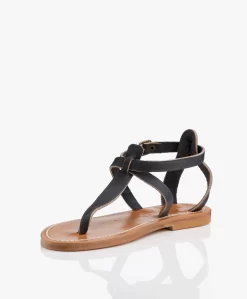 K. Jacques St. Tropez Buffon Leren Sandalen - Marine -Kleding Series Winkel K Jacques St Tropez Buffon Leren Sandalen Navy 2635 scaled