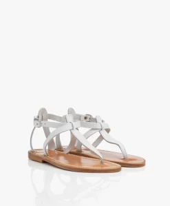 K. Jacques St. Tropez Buffon Leren Sandalen - Wit -Kleding Series Winkel K Jacques St Tropez Buffon Leren Sandalen Wit 2819 scaled