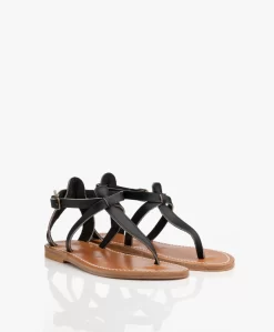 K. Jacques St. Tropez Buffon Leren Sandalen - Zwart -Kleding Series Winkel K Jacques St Tropez Buffon Leren Sandalen Zwart 4534 scaled