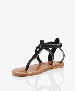 K. Jacques St. Tropez Buffon Leren Sandalen - Zwart -Kleding Series Winkel K Jacques St Tropez Buffon Leren Sandalen Zwart 4536 scaled