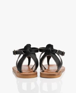 K. Jacques St. Tropez Buffon Leren Sandalen - Zwart -Kleding Series Winkel K Jacques St Tropez Buffon Leren Sandalen Zwart 4537 scaled