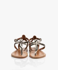 K. Jacques St. Tropez Buffon Leren Print Sandalen - Horsy Zebre -Kleding Series Winkel K Jacques St Tropez Buffon Printed Leren Sandalen Horsy Zebre 6474 scaled